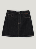 Tudin stitch denim mini skirt