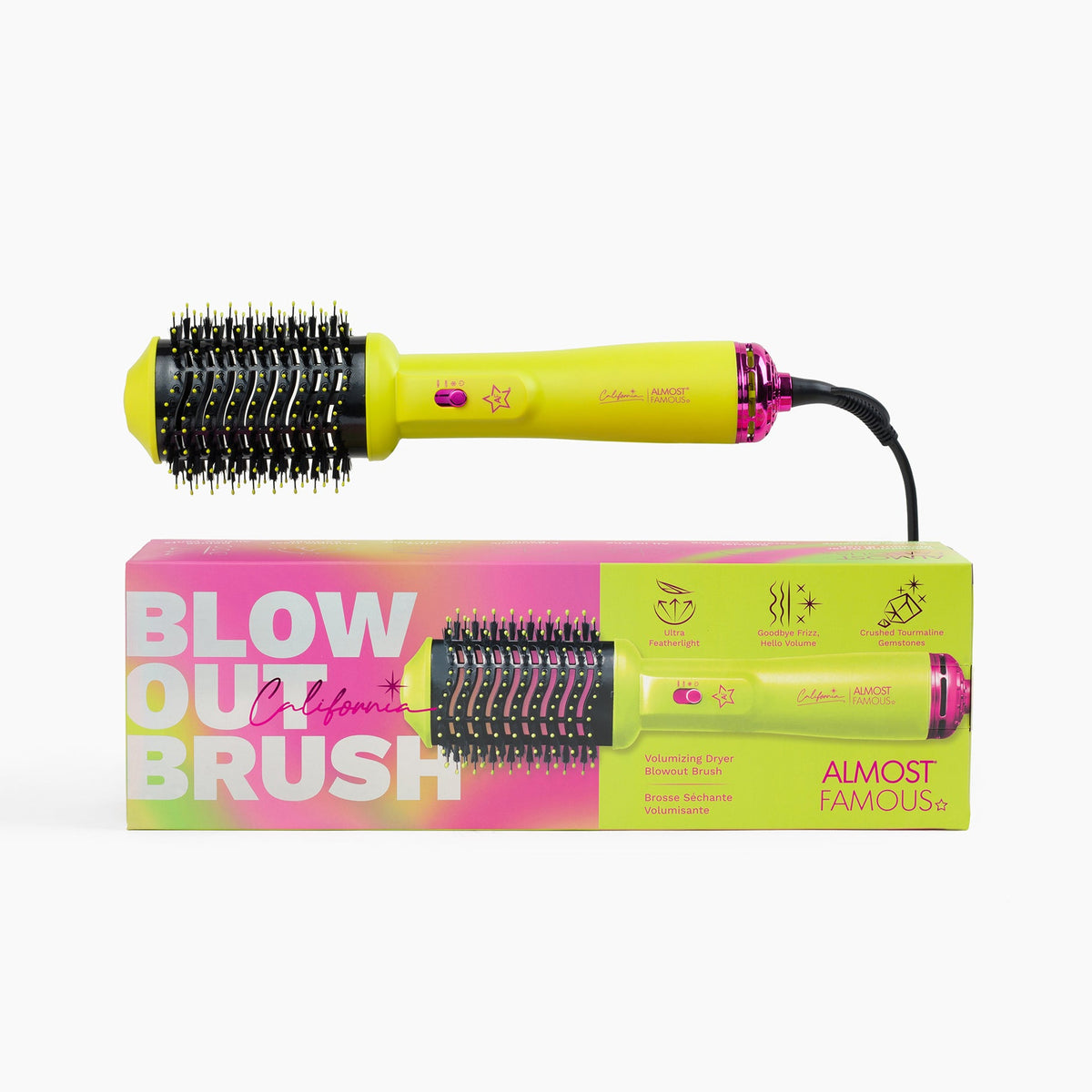 New 2inONE Blowout Brush Styling Tool - California Collection/Yellow