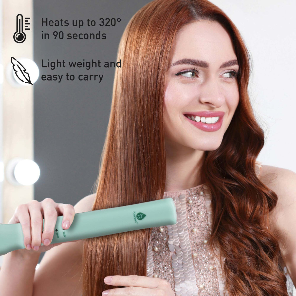 Pursonic USB Rechargeable Cordless Styling Duo – Hair Straightener & Curling Iron Bundle