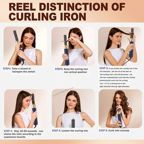 5-in-1 Professional Hair Styler and Dryer Hot Air Styler Comb