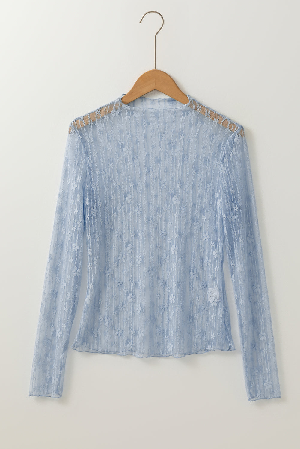 Adalynn Sheer Floral Lace Long Sleeve Top