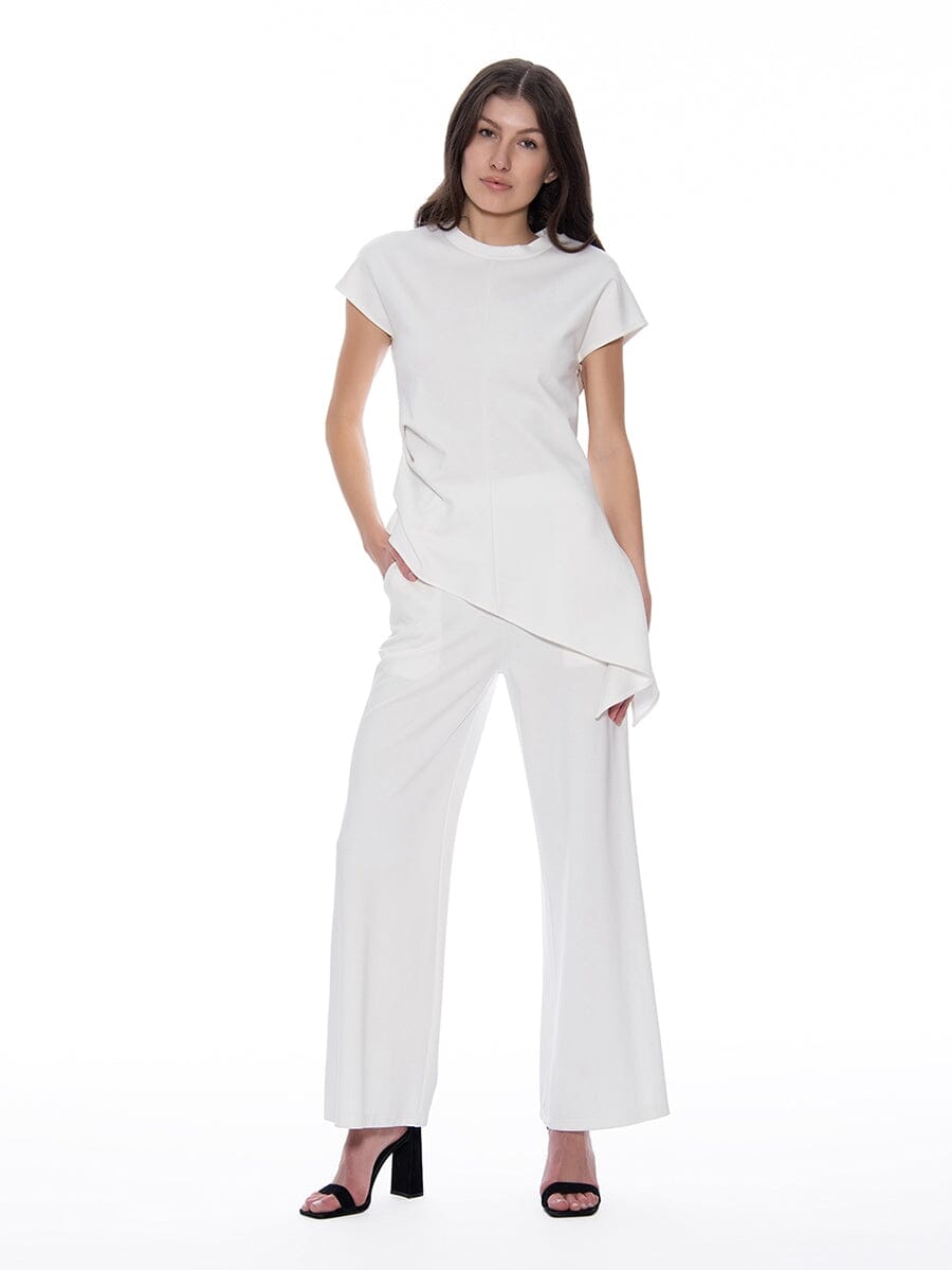 Gracia Fashion Women's Wide Leg Pants With Elastic Back